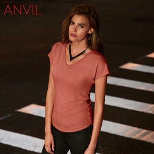 ANVIL 6750VL Ladies Tri-Blend V-Neck T-Shirt