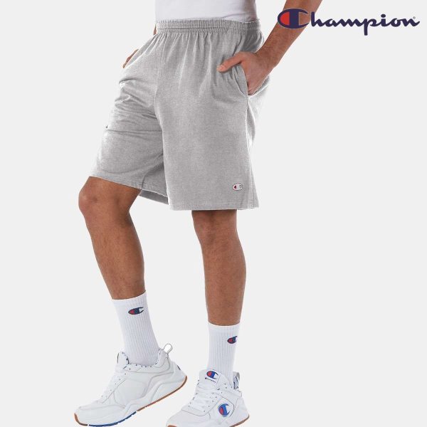 Champion 8180 9-Inch Inseam Cotton Jersey Shorts with Pockets (US Size)