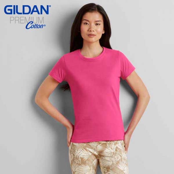Gildan 76000L Premium Cotton 環紡女裝 T恤