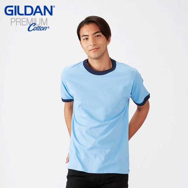 Gildan 76600 成人撞色領 T恤