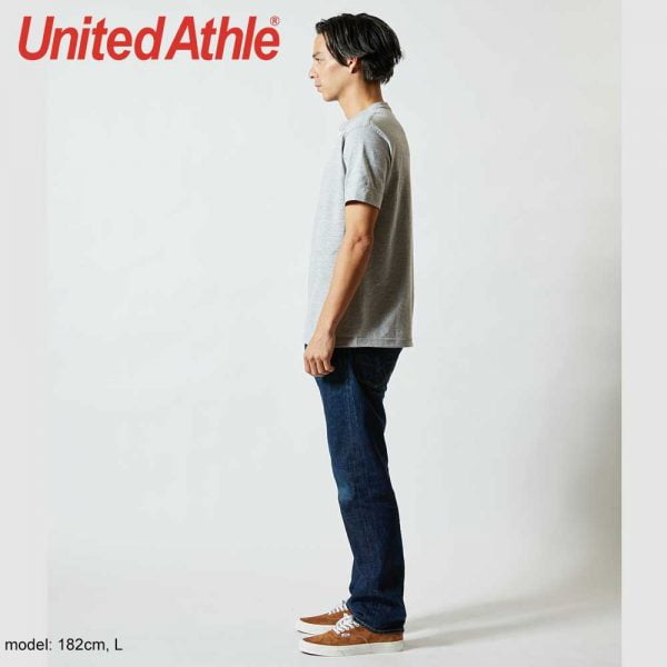 United Athle 5004-01 5.6oz 男裝短袖亨利領T恤