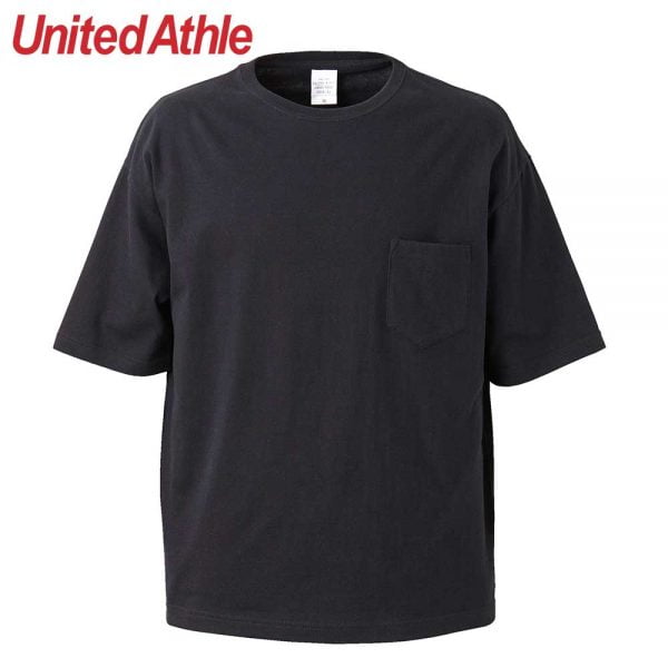United Athle 5.6oz Adult Cotton Oversized T-shirt 5008-01 Black