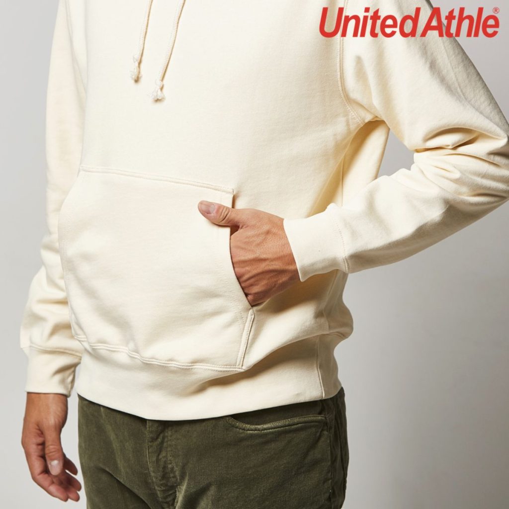 袋鼠口袋規格 - United Athle 5214-01 10.0oz 純棉魚鱗布連帽衛衣