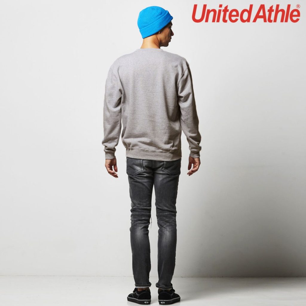 Height 182cm L size Back silhouette - United Athle 5044-01 10.0oz Cotton French Terry Sweatshirt