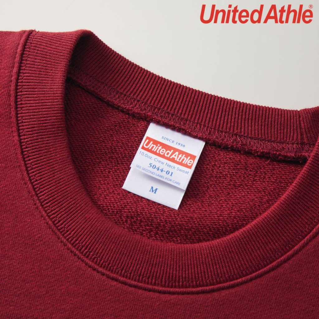 Neck rib has durable double stitching - United Athle 5044-01 10.0oz Cotton French Terry Sweatshirt