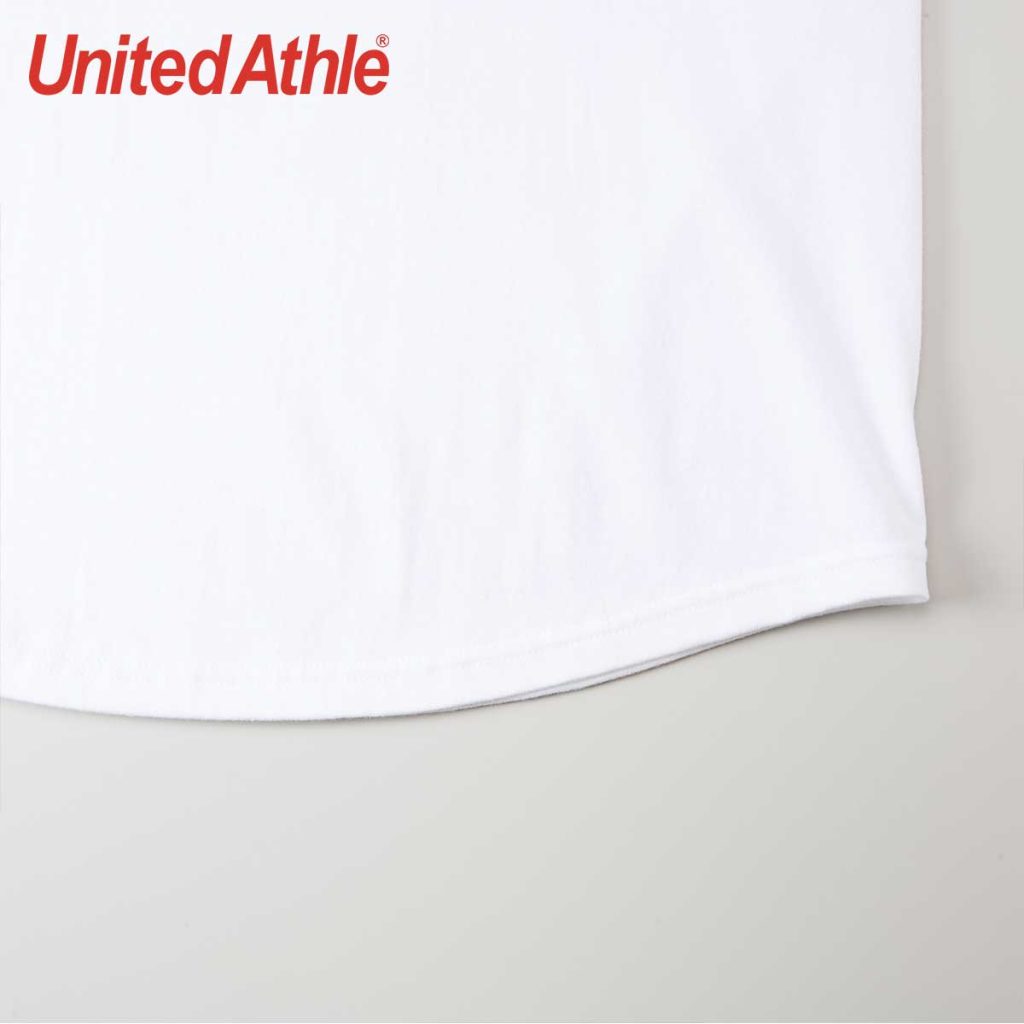 圓形下擺開口，採用雙鎖縫線跡 - United Athle 5045-01 5.6oz 七分袖牛角袖 T恤