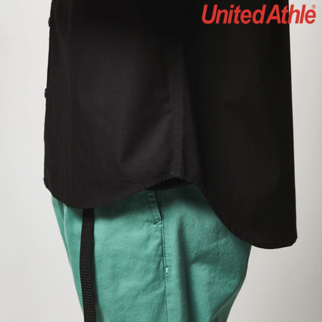 下擺是圓形尾巴規格 - United Athle 1772-01 T/C 短袖有袋工作襯衫