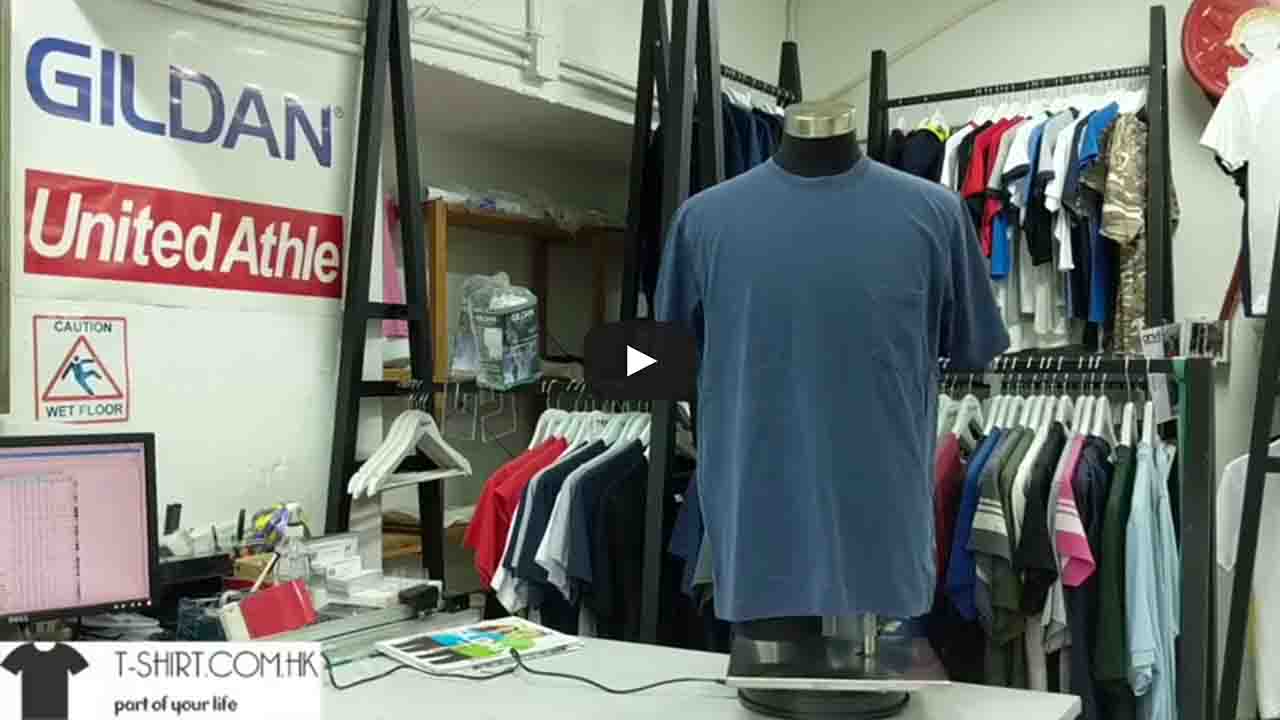 United Athle 5029-01 5.6oz 圓領短袖有袋洗水T恤 1 youtube showroom