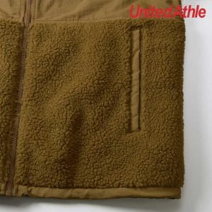 United Athle 7495-01 Lambswool Plush Coat with stand collar