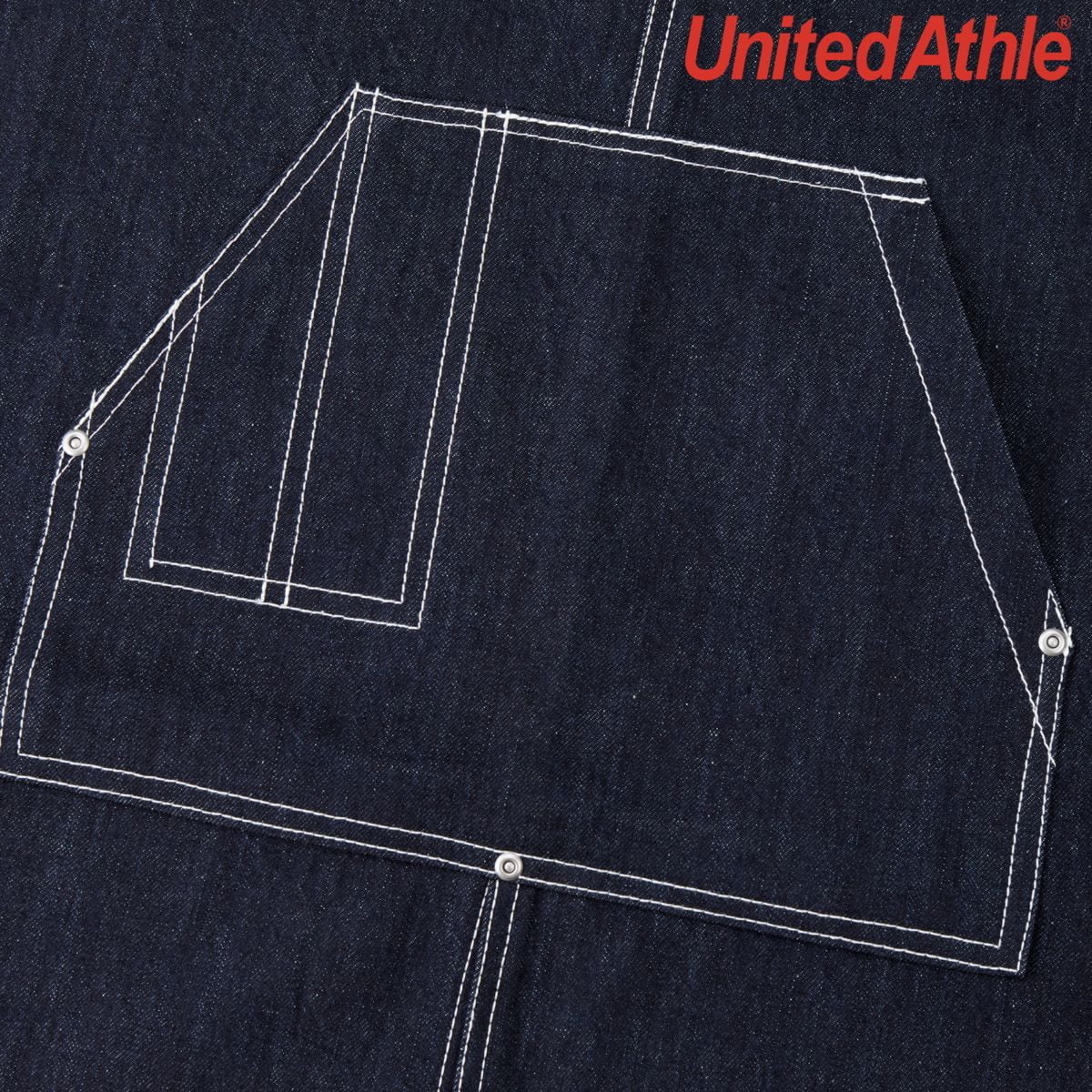 United Athle 1385-01 Washed Canvas and Twill Apron (Loop Type)