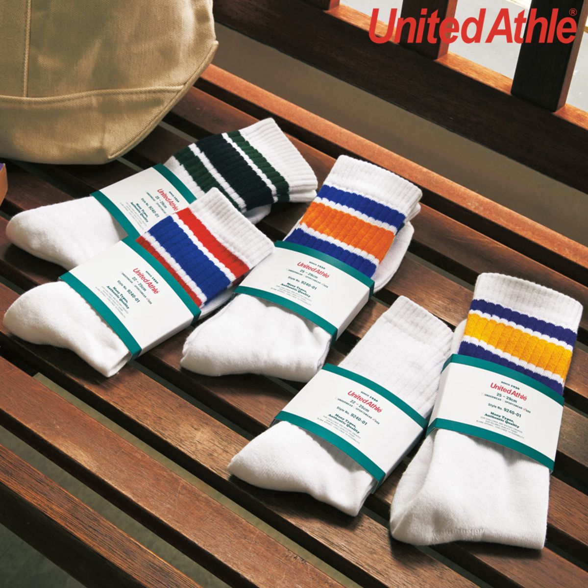 United Athle 9240-01 Crew Socks (3 Paris) 6 United Athle 9240-01 Crew Socks (3 Paris)