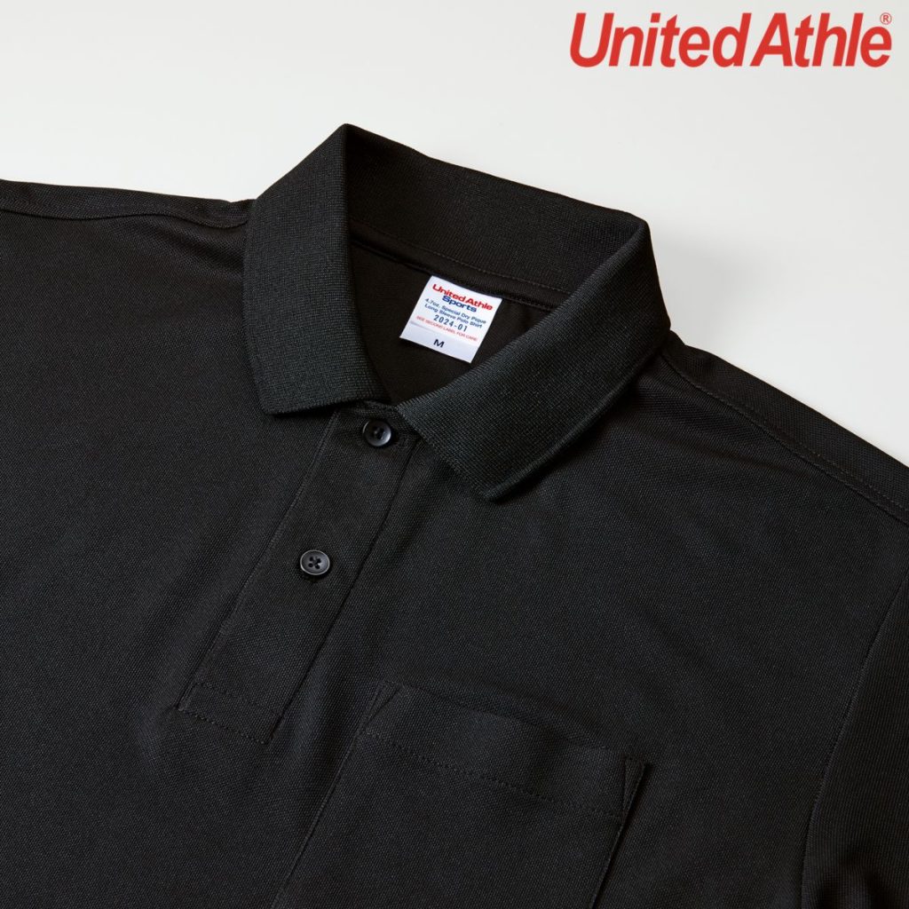 United Athle 2024-01 4.7oz Long Sleeve Dry-Fit Polo Shirt (With Pocket)