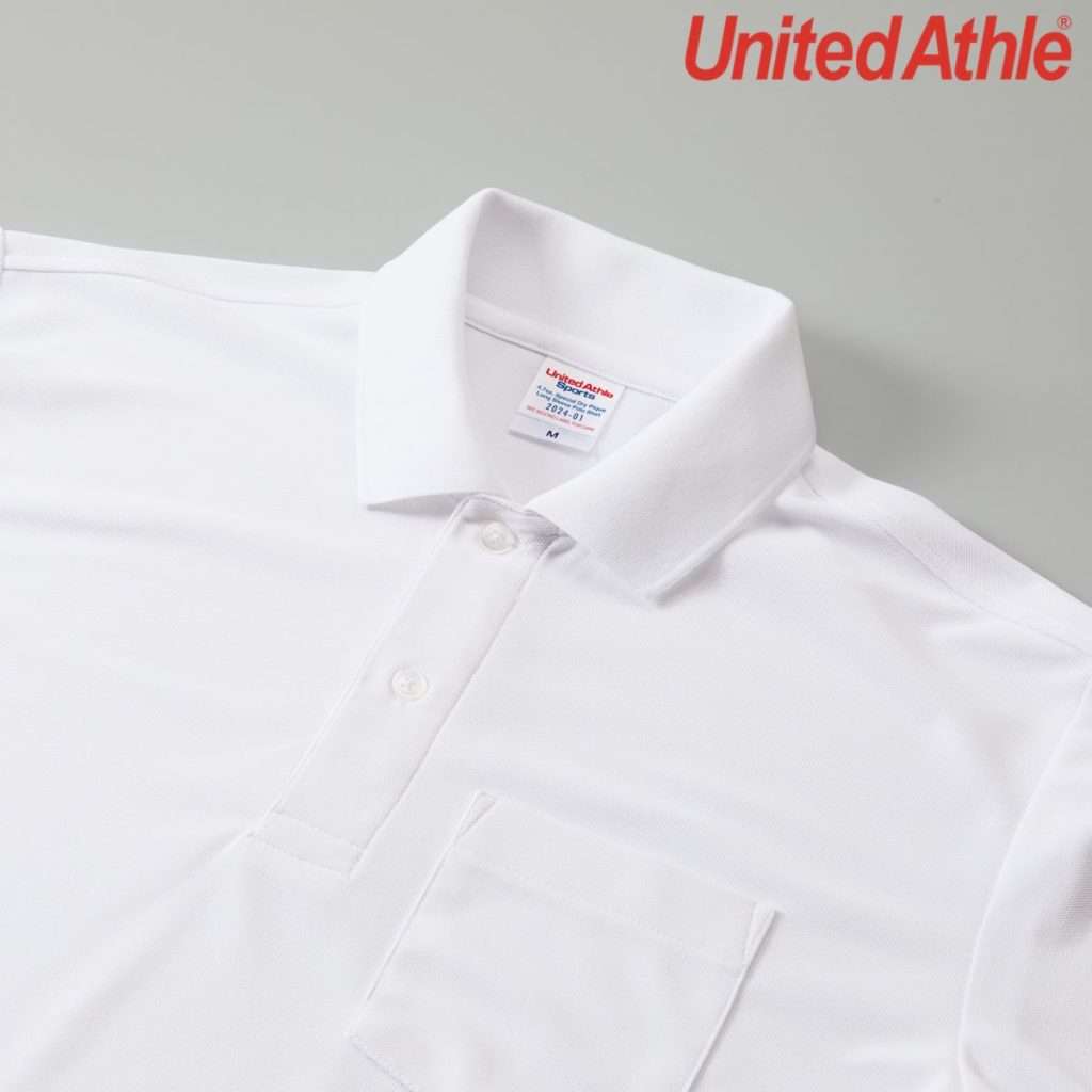 United Athle 2024-01 4.7oz Long Sleeve Dry-Fit Polo Shirt (With Pocket)