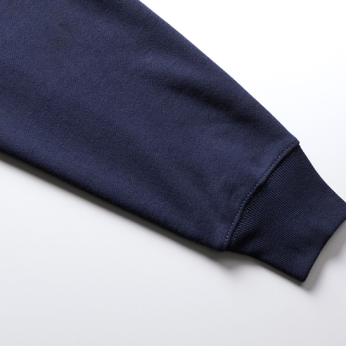The cuffs are rib specifications and the seam line is durable two needles