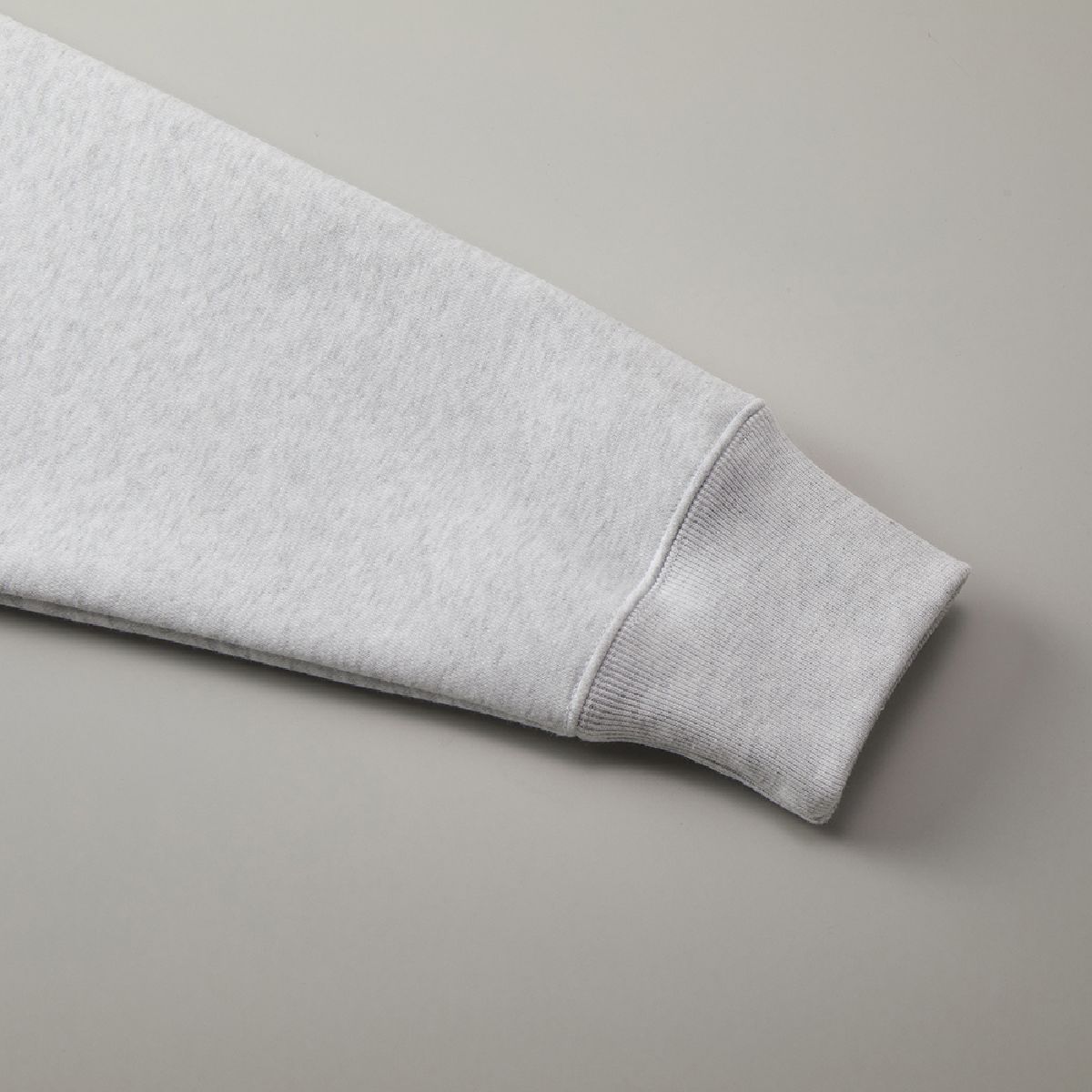 The ribs of the cuffs and the seam line of the body are robust two needles