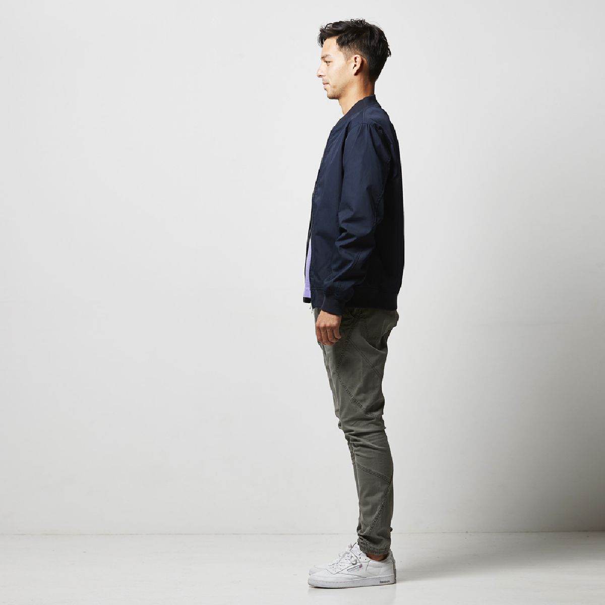 Height 182cm L size side silhouette