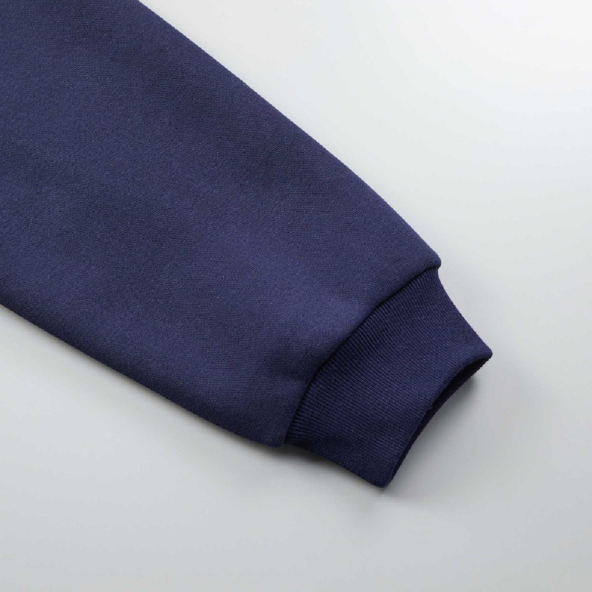 The cuffs are ribbed.