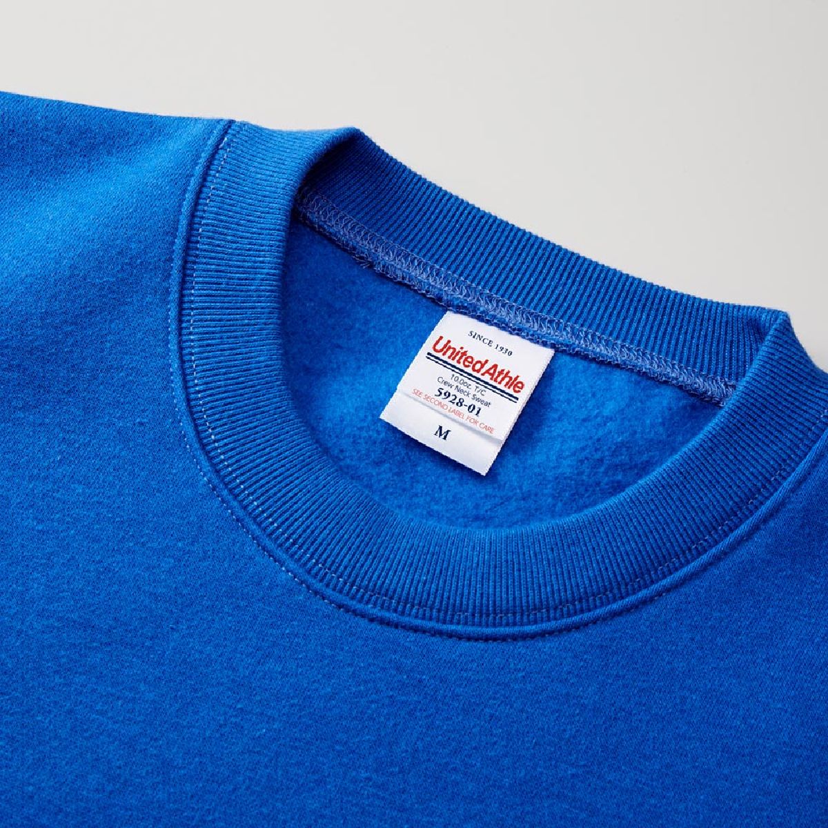 The neckline is finished with double stitching.