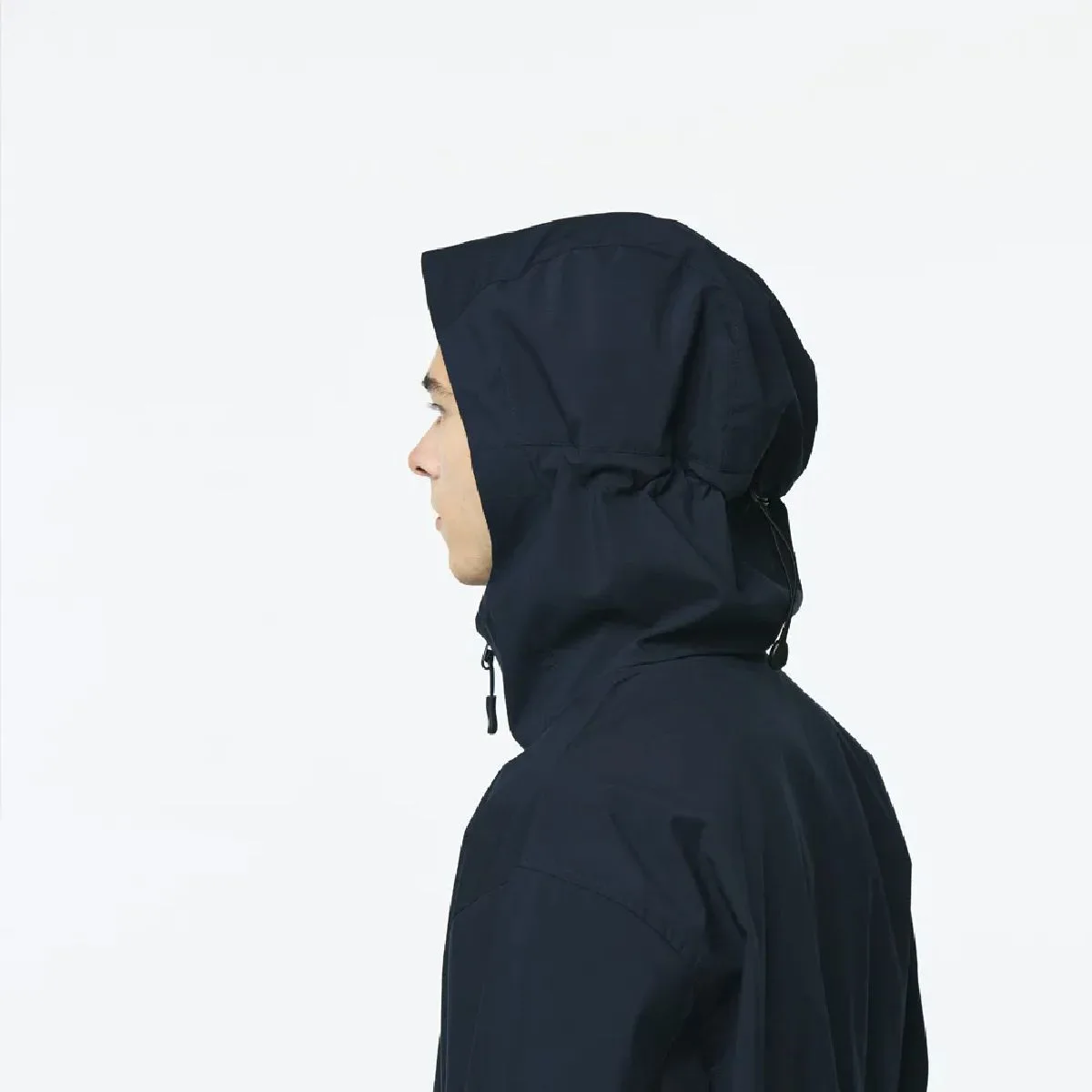 The hood has a drawstring at the back.